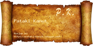 Pataki Kanut névjegykártya